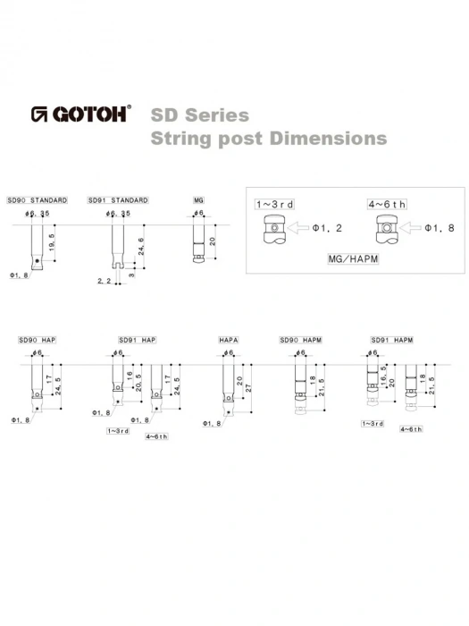 Кілки Кілки Gotoh SD90-SL MG N