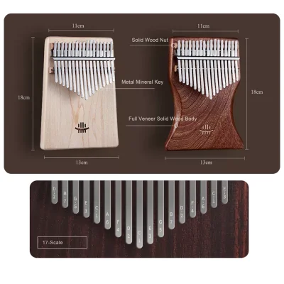Калімба Hluru KF17 Rosewood (17 нот, червоне дерево)