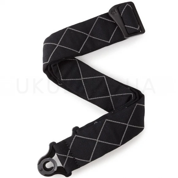 Ремень для гитари D'Addario 50BAL02 Auto Lock Guitar Strap (Black Padded Diamonds)