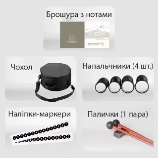 Hluru THL8-12 Malahite 12" (30см) 8 нот Tongue Drum Carbon Steel