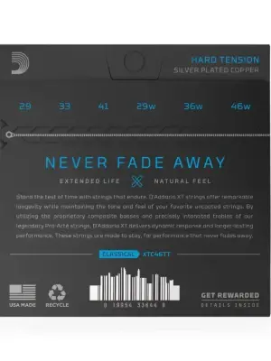 Струни D'Addario XTC46TT XT Dynacore Titanium Classical Hard Tension