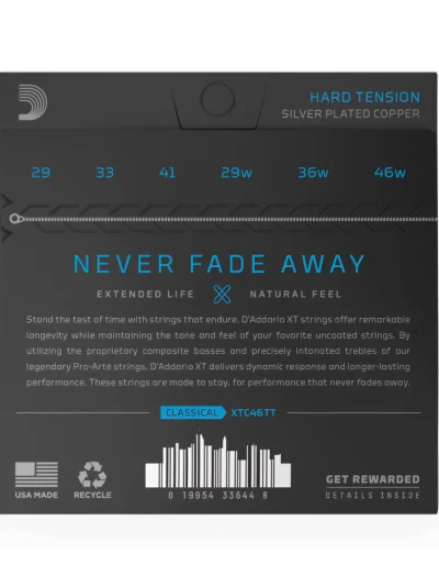 Струни D'Addario XTC46TT XT Dynacore Titanium Classical Hard Tension