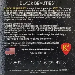 DR BKA-13 Black Beauties Acoustic Medium 13-56