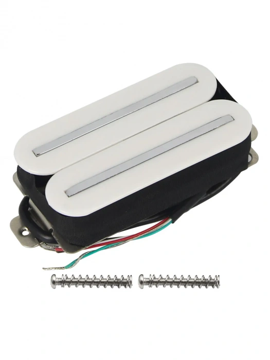 Fleor Dual Rail Humbucker Ceramic Set (White)