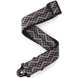 D'Addario 50BAL03 Auto Lock Guitar Strap (Black Padded Geometric)