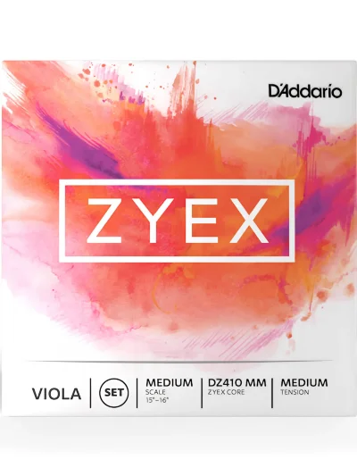Струни для альта D'Addario DZ410 MM Zyex Viola String Set (Medium Scale Medium Tension)
