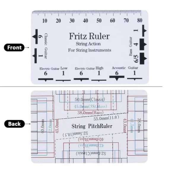 Линейка для измерения ширины и высоты струн Линейка для измерения ширины и высоты струн
