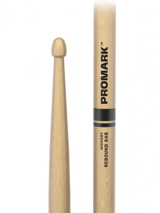 Promark Rebound 5AB Lacquered Hickory Acorn Wood Tip