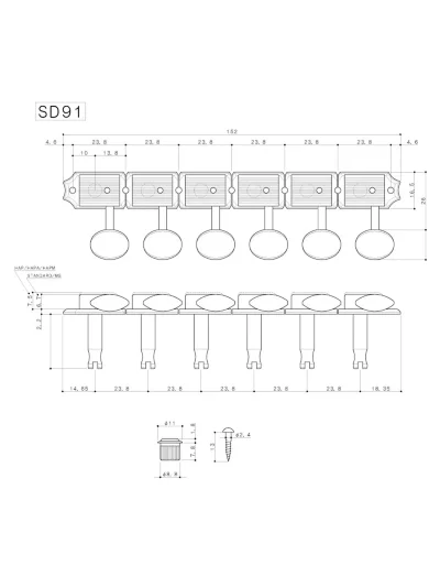 Кілки Gotoh SD91-05M L N