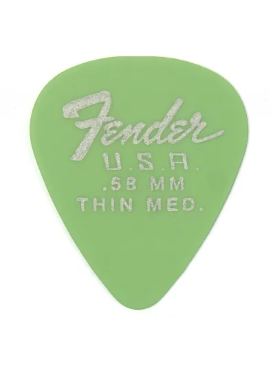 Набір медіаторів Fender 351 Dura-Tone .58 12-Pack Surf Green