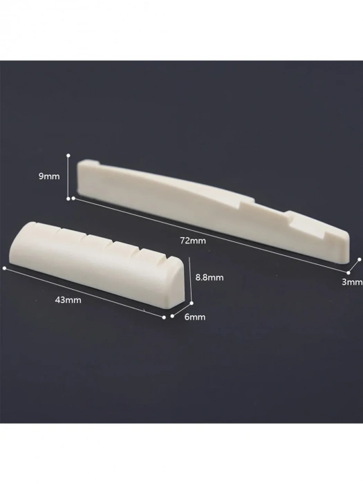 Поріжок Поріжок Overtone Cow Bone Acoustic Nut/Sadle Set