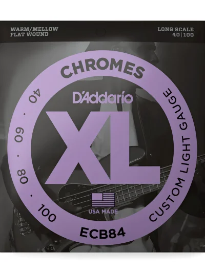 Струни D'Addario ECB84 XL Chromes Bass Custom Light (40-100)