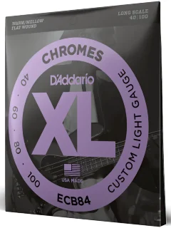 D'Addario ECB84 XL Chromes Bass Custom Light (40-100)