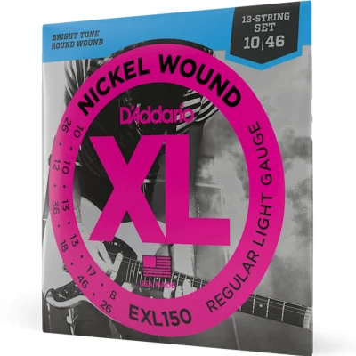 Струни D'Addario EXL150 XL Nickel Wound Regular Light 12-String 10-46