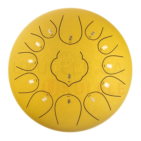 Глюкофон Hluru Huashu THD13-12 Golden 12" (30см) 13 нот Tongue Drum Carbon Steel