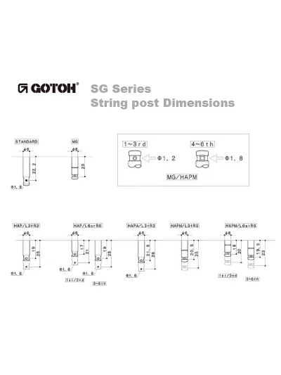 Кілки Gotoh SG381-07 L HAPM CK