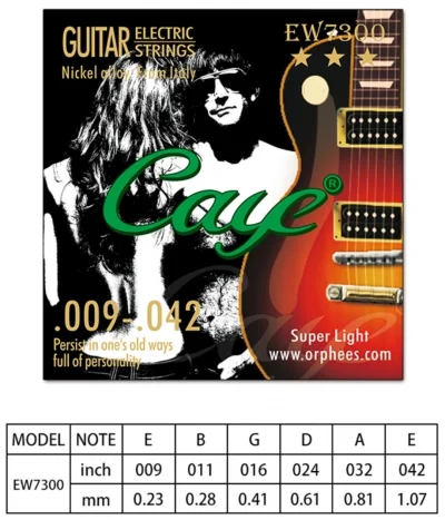 Струни Orphee Caye EW7300 Nickel 9-42