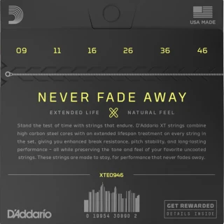 D'Addario XTE0946 Electric Nickel Plated Steel Super Light Top/Regular Bottom 09-46