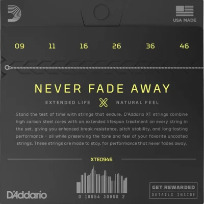 Струни D'Addario XTE0946 Electric Nickel Plated Steel Super Light Top/Regular Bottom 09-46