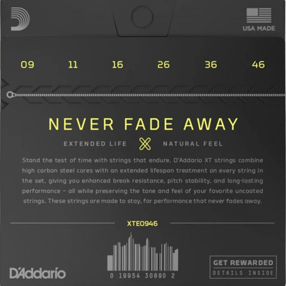 Струны D'Addario XTE0946 Electric Nickel Plated Steel Super Light Top/Regular Bottom 09-46 Струны D'Addario XTE0946 Electric Nickel Plated Steel Super Light Top/Regular Bottom 09-46