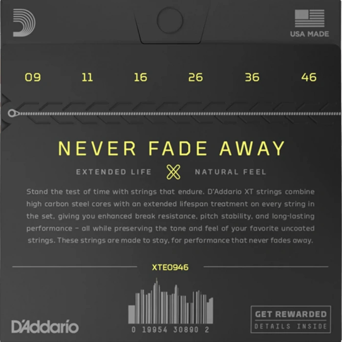 D'Addario XTE0946 Electric Nickel Plated Steel Super Light Top/Regular Bottom 09-46