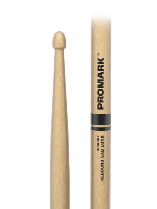Promark Rebound 5AB Long Lacquered Hickory Acorn Wood Tip