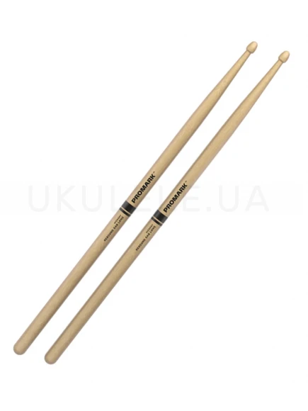 Барабанные палочки Promark Rebound 5AB Long Lacquered Hickory Acorn Wood Tip