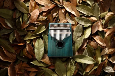 Калімба Hluru KG17 Mahogany Blue (17 нот, червоне дерево)