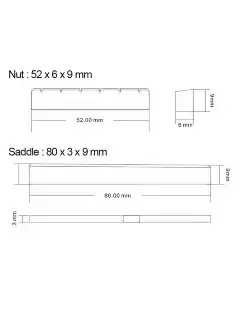 Overtone Cow Bone Classic Nut/Sadle Set