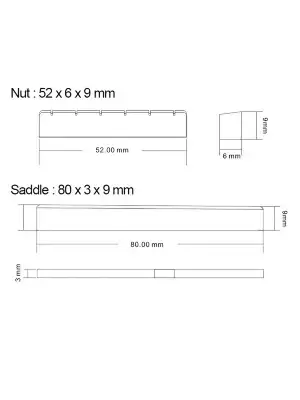 Поріжок Overtone Cow Bone Classic Nut/Sadle Set