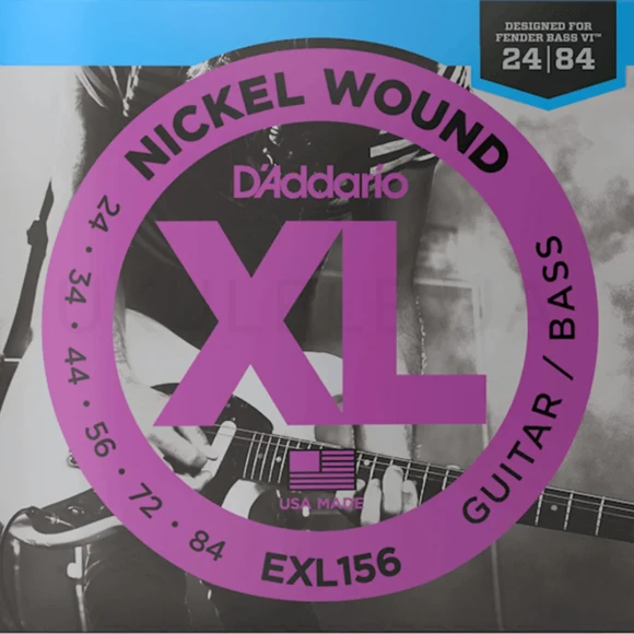 Струны D'Addario EXL156 XL Nickel Wound Fender Bass VI 24-84