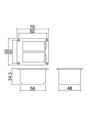 Відсік для батарейок Gotoh BB-04W Dual Battery Box