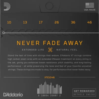 Струни D'Addario XTE1046 XT Electric Nickel Plated Steel Regular Light 10-46