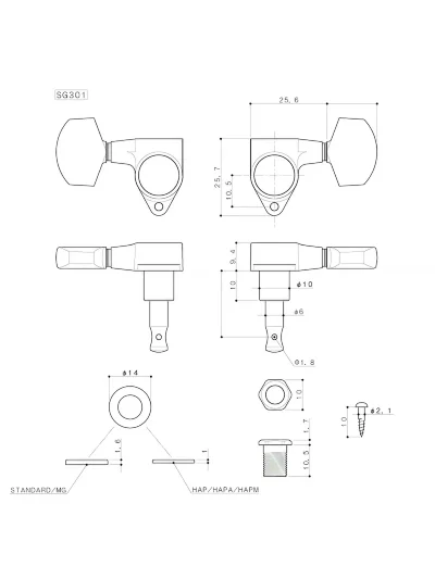 Кілки Gotoh SG301-01 C