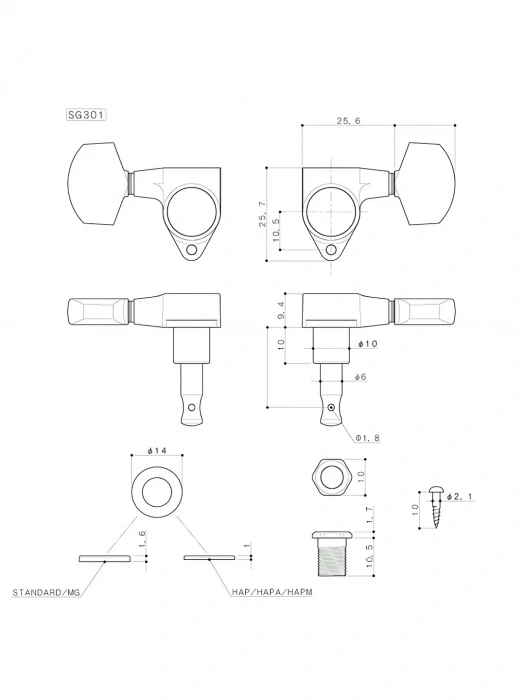 Кілки Кілки Gotoh SG301-01 C