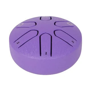 Overtone Steel Tongue Drum 3 Inch 6-Tone Purple