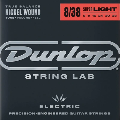 Dunlop DEN0838 Nickel Wound Electric Guitar Strings 08-38