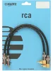 Інсертний кабель Klotz Audiolead Black 0.3m 2 pcs (RCA - RCA 90° Gold Contacts)