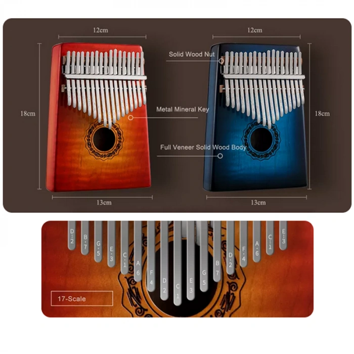 Калімба Калімба Hluru KG17 Maple Red (17 нот, клен)