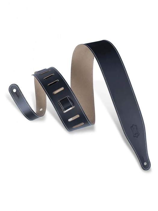Ремінь для гітари Ремінь для гітари Levy's DM17-BLK Top Grain Series Guitar Strap (Black)
