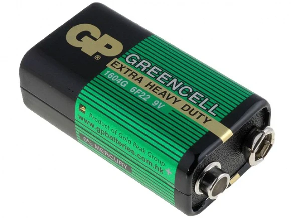 Батарейка GP GREENCELL 9V 6F22 Батарейка GP GREENCELL 9V 6F22