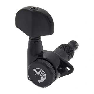 D'Addario PWAT-332L Auto-Trim Tuning Machines (3 Per side, Black)
