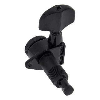 D'Addario PWAT-332L Auto-Trim Tuning Machines (3 Per side, Black)
