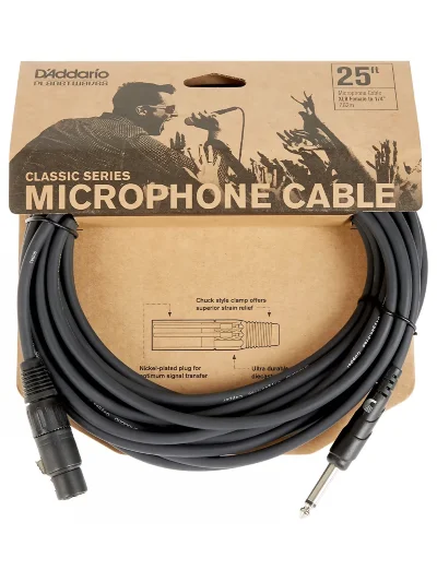 Мікрофонний кабель D'Addario PW-CGMIC-25 Classic Series Microphone Cable (7.5m)