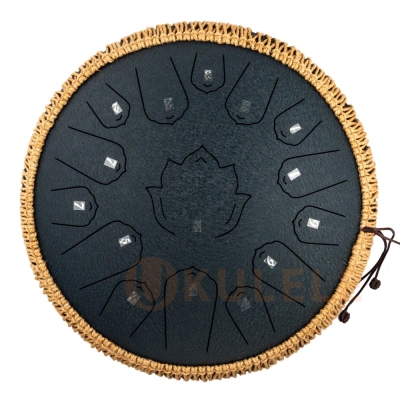 Hluru Huashu TWH15-14 Navy Blue 14" (36см) 15 нот Lotus Tongue Drum Carbon Steel