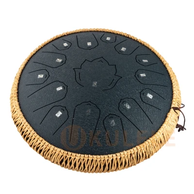 Глюкофон Hluru Huashu TWH15-14 Navy Blue 14" (36см) 15 нот Lotus Tongue Drum Carbon Steel