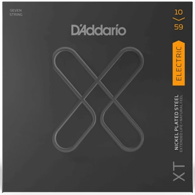 D&#039;Addario XTE1059 XT Electric Nickel Plated Steel 7-String Regular Light 10-59