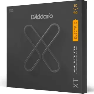 D'Addario XTE1059 XT Electric Nickel Plated Steel 7-String Regular Light 10-59