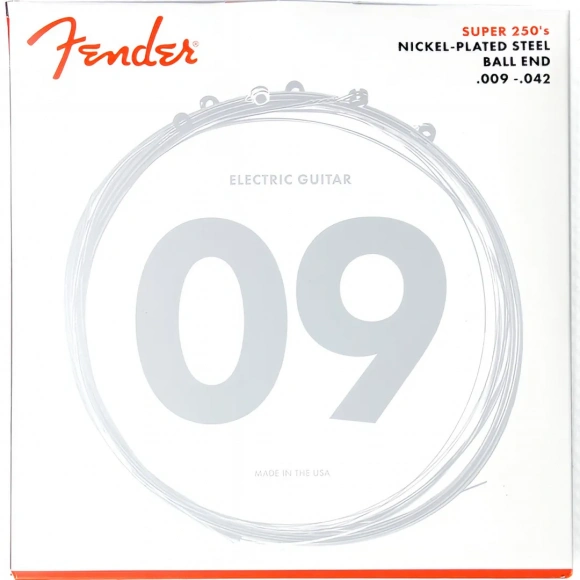 Струни Fender 250L Nickel-Plated Steel Guitar Strings 9-42