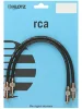 Інсертний кабель Klotz Audiolead Black 0.3m 2 pcs (RCA - RCA Gold Contacts)
